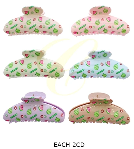 3.9" Watermelon “Summer” Hair Claw .70 each