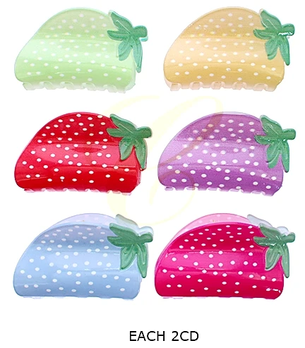 3.2" Strawberry Hair Claw .70 each