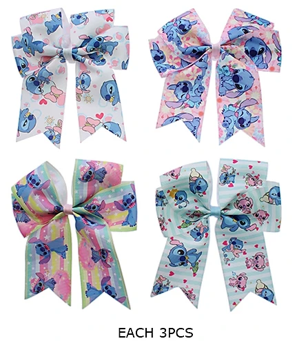 5.9" Novelty Print Gator Clip Hair Bow .70 each