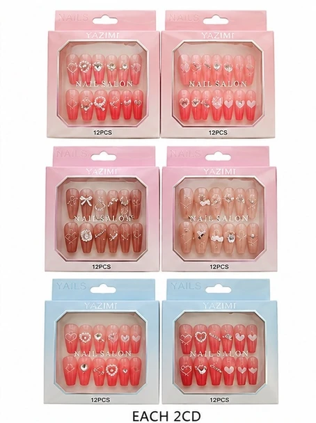 12 Pc Fashion Press-On Nail Sets .70 each set