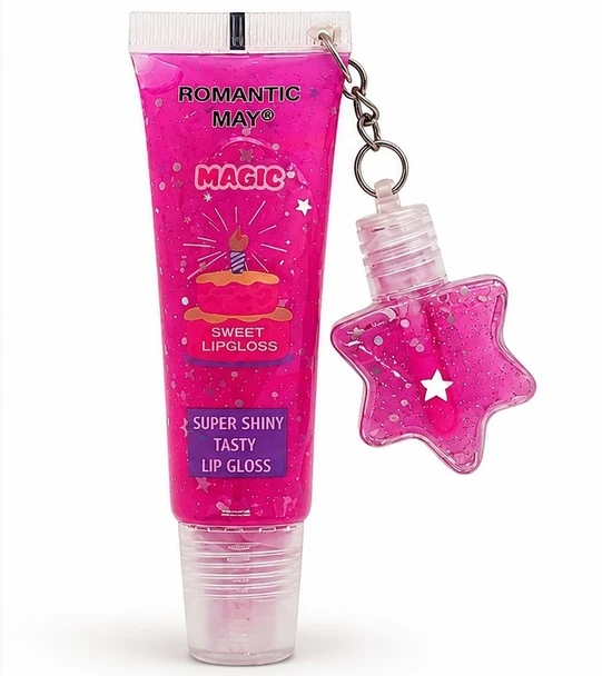 Star-Shaped Sweet Lip Gloss Keychain 24 pcs per display box .75 each