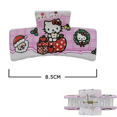 3.4" Christmas Novelty Rectangular Claw Hair Clips .70 each