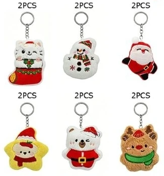 5.9" Plush Christmas Character Keychain .75 each