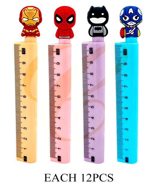 Novelty Ruler & Pen Combo 48 pcs per display box .70 each