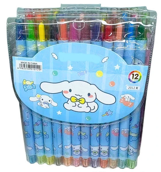 12 Pc Set Novelty Rotating Crayon Pen 12 sets per box $1.50 each set
