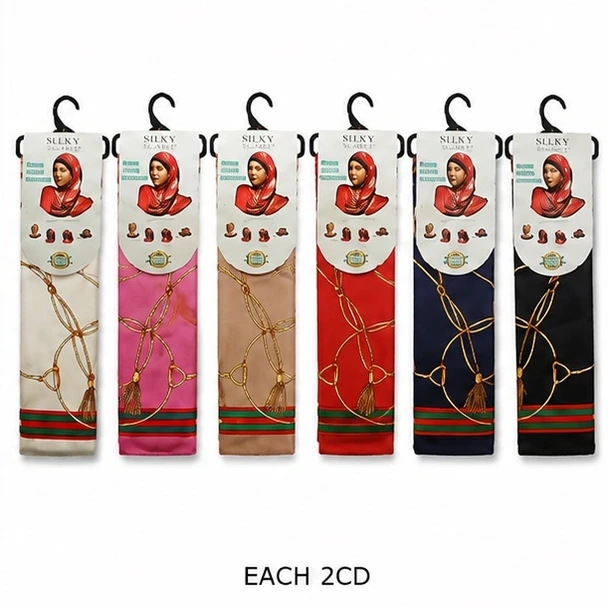 35" x 35" Equestrian-Print Satin Scarf $3.00 each