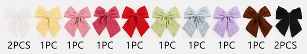 5.9" Textured Bow Hair Clip .70 each