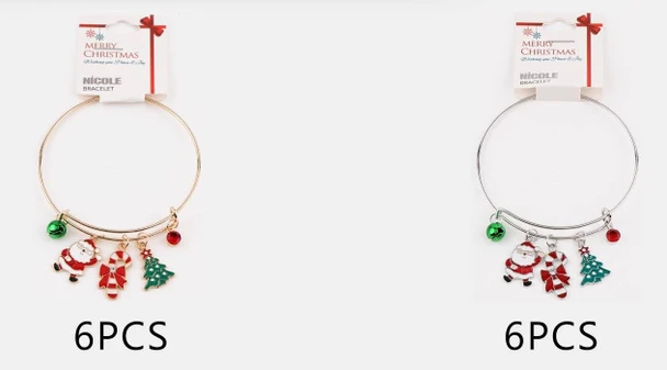 Christmas Charm Bangle Bracelet .70 each