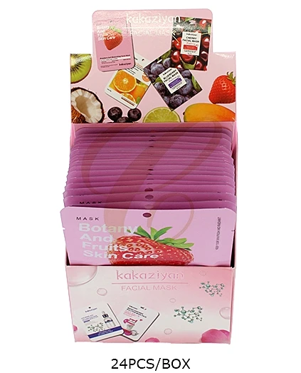 Strawberry Moisturizing Sheet Mask 24 Pc Display .50 each