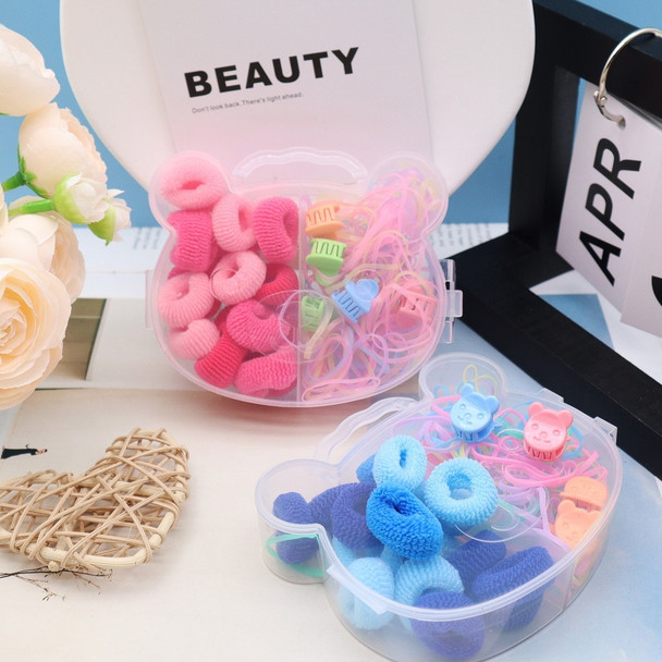 Girls' Mini Hair Accessories Set in Bear-Shaped Storage Case .70 each
