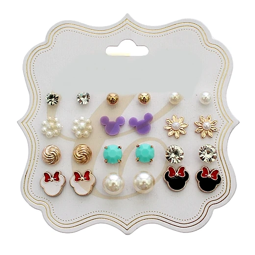 12 Pairs Assorted Stud Earring Set .70 each set