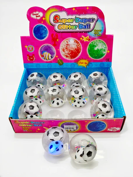 2.5" FLASHING Smash Water Ball Soccer Theme 12 per bx .75 each