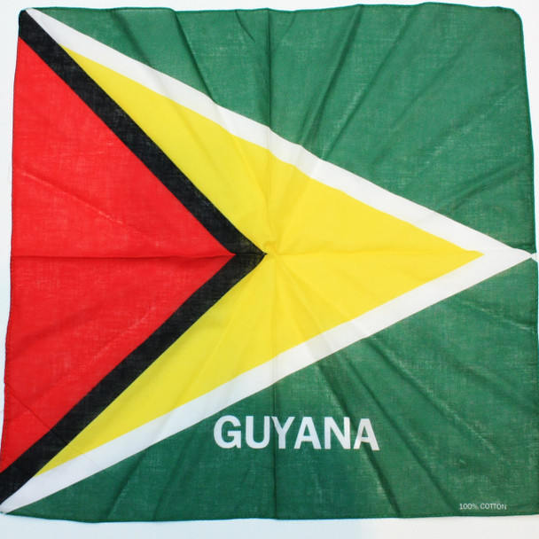 21" Square Cotton Bandana Guyana Flag .70 each