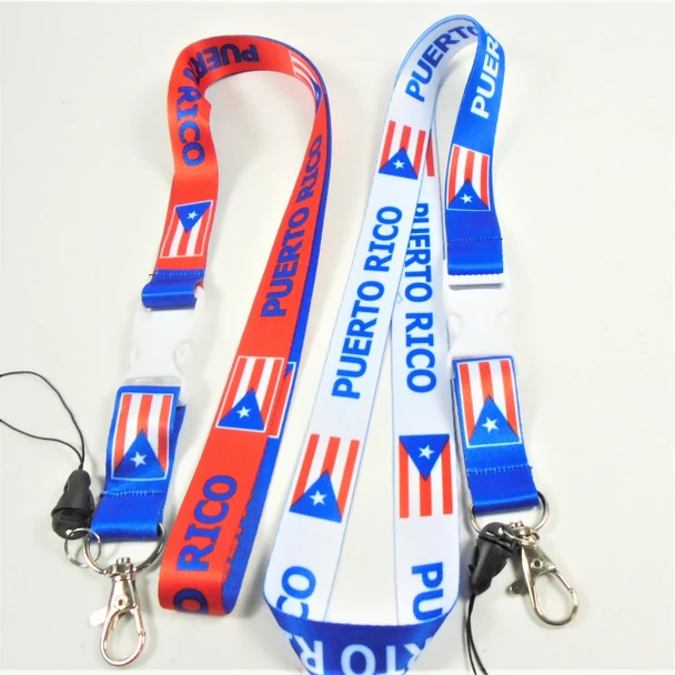 36" DBL Sided Puerto Rico Theme Lanyards  Mixed Colors .70 each