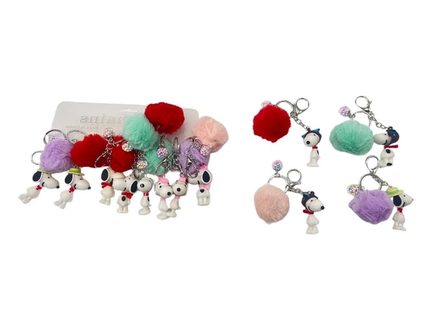 Shiny Novelty 3 in 1 Strap Keychain Asst Colors .70 each