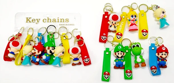 JUMBO Size Novelty 3 in 1 Strap Keychain Asst Colors $1.00 each