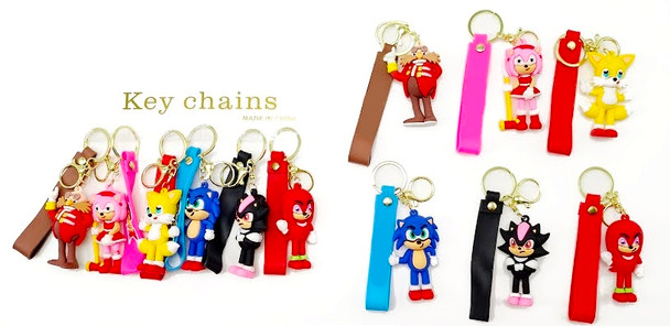 JUMBO Size Novelty 3 in 1 Strap Keychain Asst Colors $1.00 each