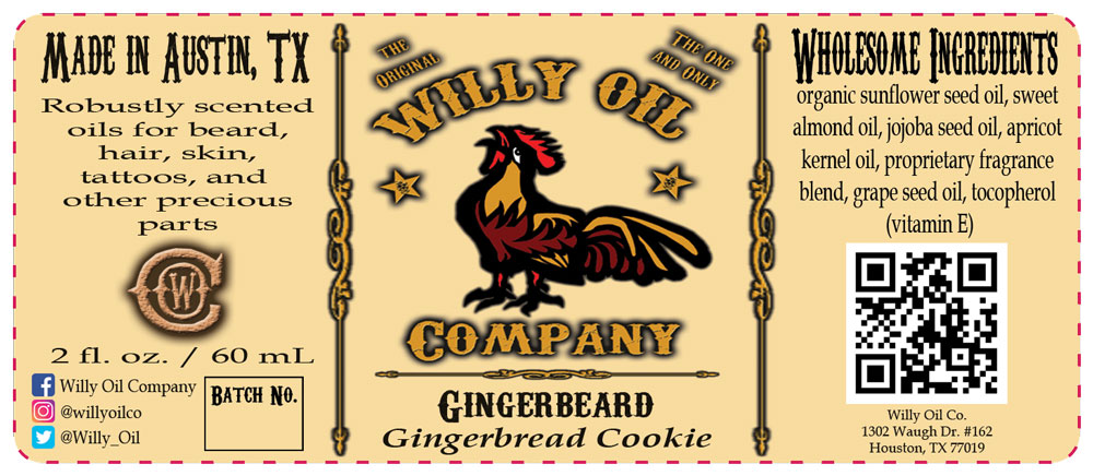 Gingerbread cookie, Vanilla Beard Oil