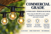 C9 Commercial Grade String Lights & LED G40 Premium Bulbs (E17/intermediate base)