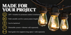 Commercial Grade String Lights & S14 Clear Bulbs (medium/E26 base)