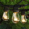 48' Black Outdoor String Light & S14 Clear Bulbs
