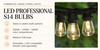 Commercial Grade String Lights & LED Professional S14 Bulbs (medium/E26 base)