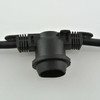 48' Black Commercial String Light Socket