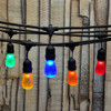 48' Black LED Commercial String Light with Suspend Socket & Multi Color S14 Bulbs