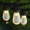 100' Black LED Outdoor String Light with LED S14 Bulbs