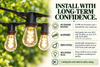 Commercial Grade String Lights & LED S14 Premium Bulbs (16 LEDs) (medium/E26 base)