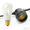 LED ST58 Bulb with 16 gauge black commercial grade string light