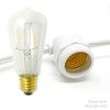 LED ST58 Bulb with 16 gauge white commercial grade string light