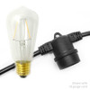 LED ST58 Bulb with 18 gauge black commercial grade string light