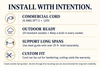 C9 Commercial Grade String Lights & LED G40 Vintage Bulbs (E17/intermediate base)