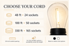 Commercial Grade String Lights & Single-Filament LED S14 Vintage Bulbs (medium/E26 base)