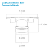 C7 E12 candelabra socket dimensions