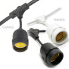 Custom Length Black Commercial String Light Cord Suspended Socket Options