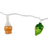 Chianti Wine Bottle & Grape Cluster Party String Lights closeup