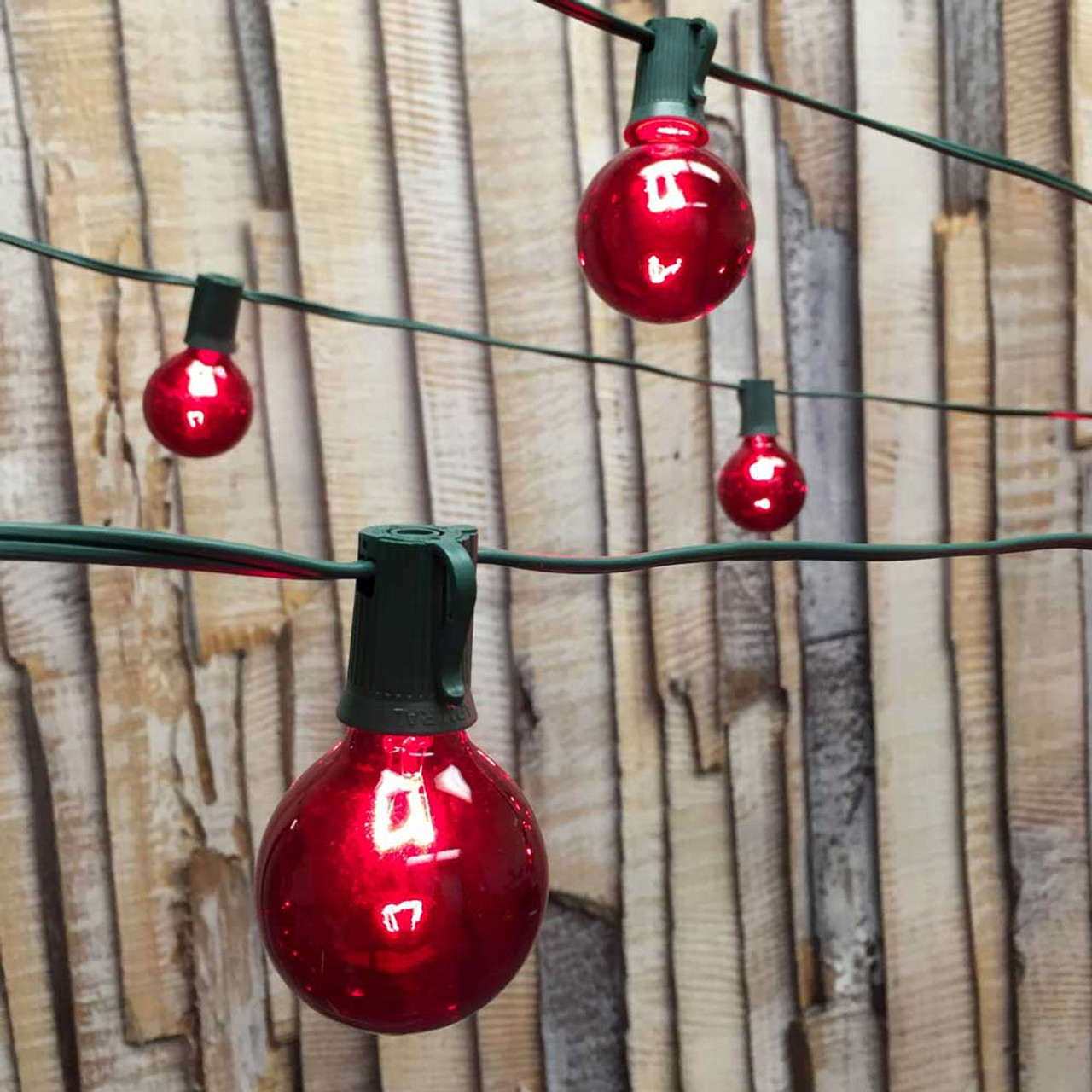 red globe light bulbs