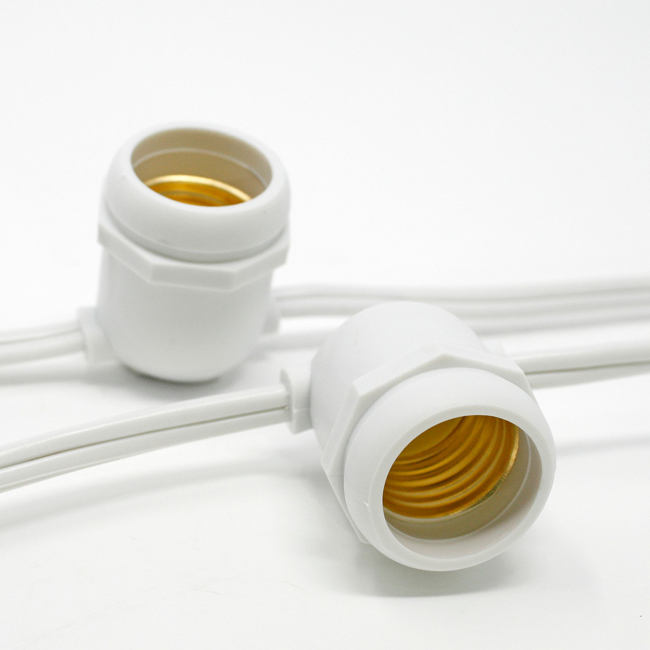 Custom Length Commercial Grade String Light Cord, No Plug (medium/E26 base)