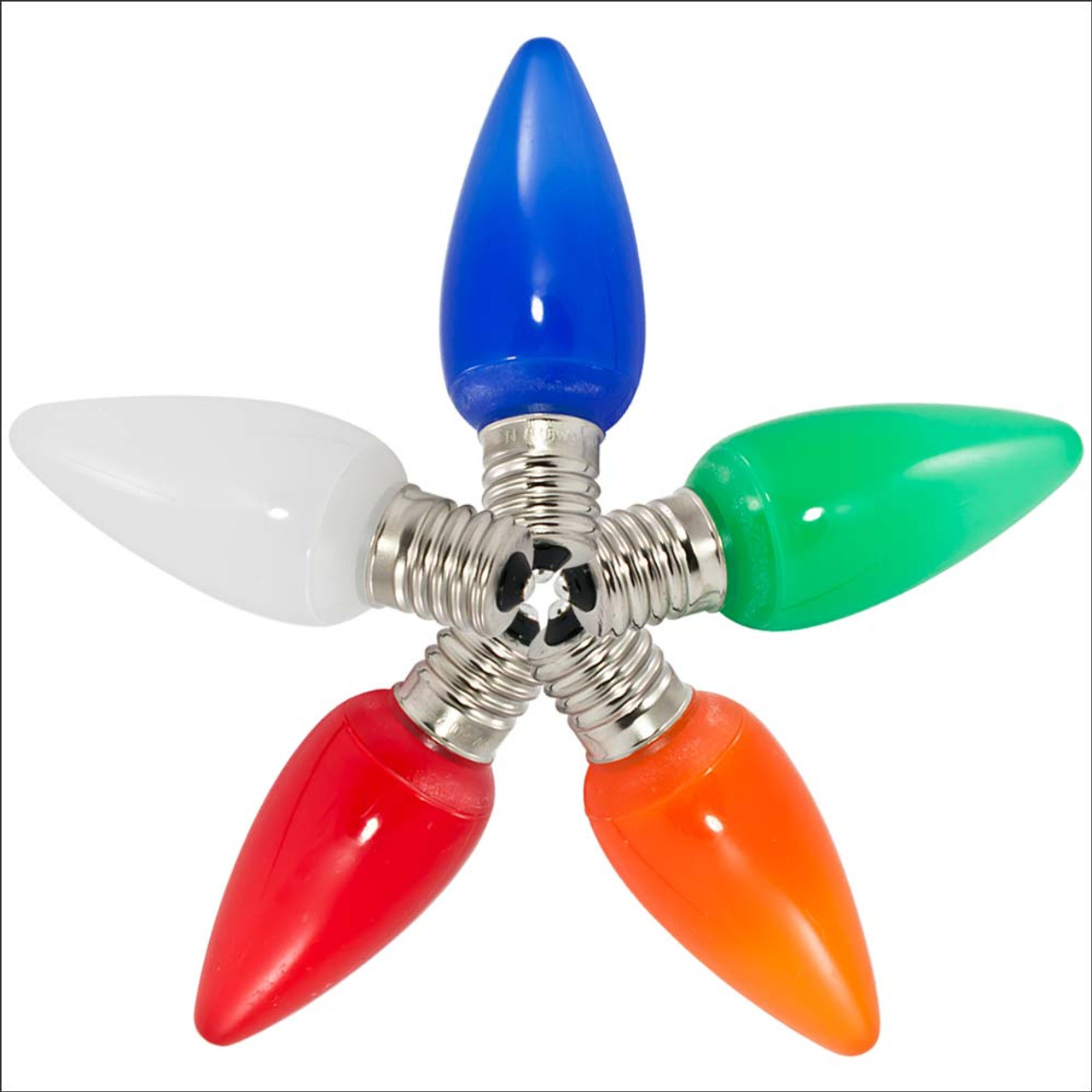 Smooth Opaque LED C9 Bulb - White & Colors | LED C9