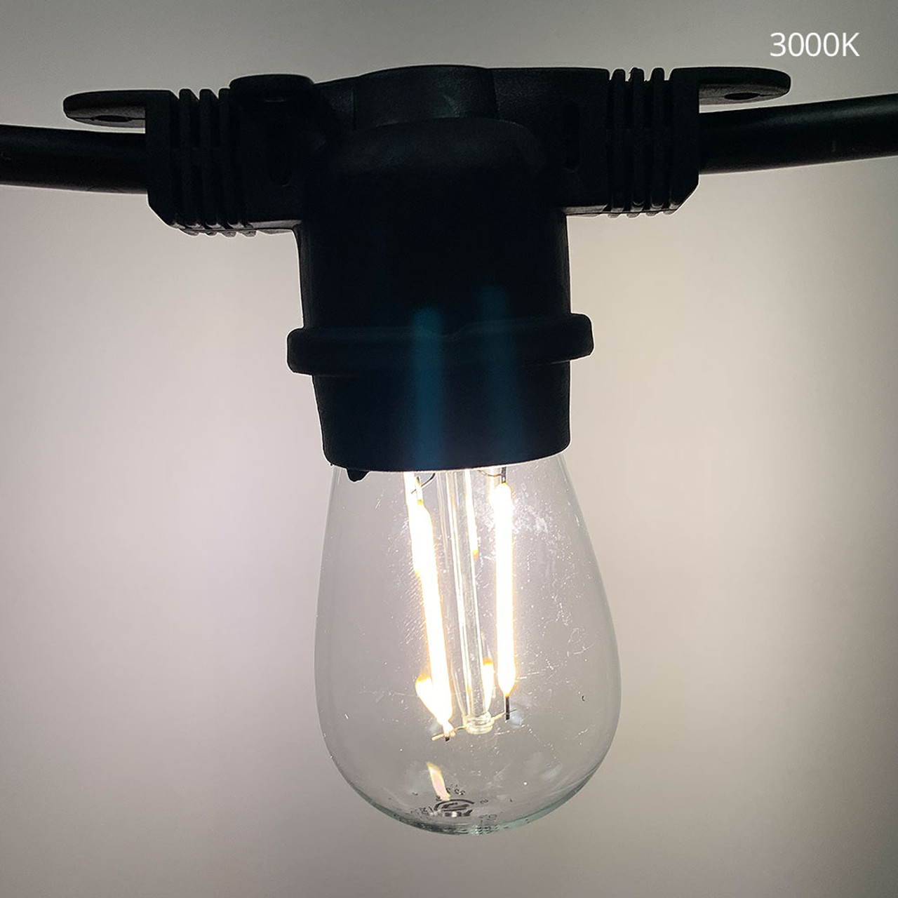 LED Filament S14 Light Bulb, 2200K, 1 Watt