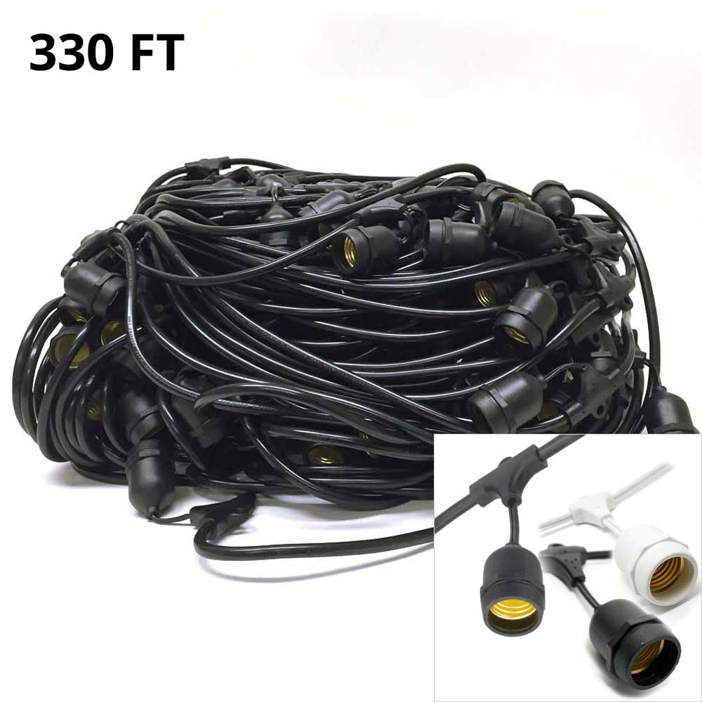330 ft Bulk Reel Stringer, E26 base, Suspended Socket | Commercial