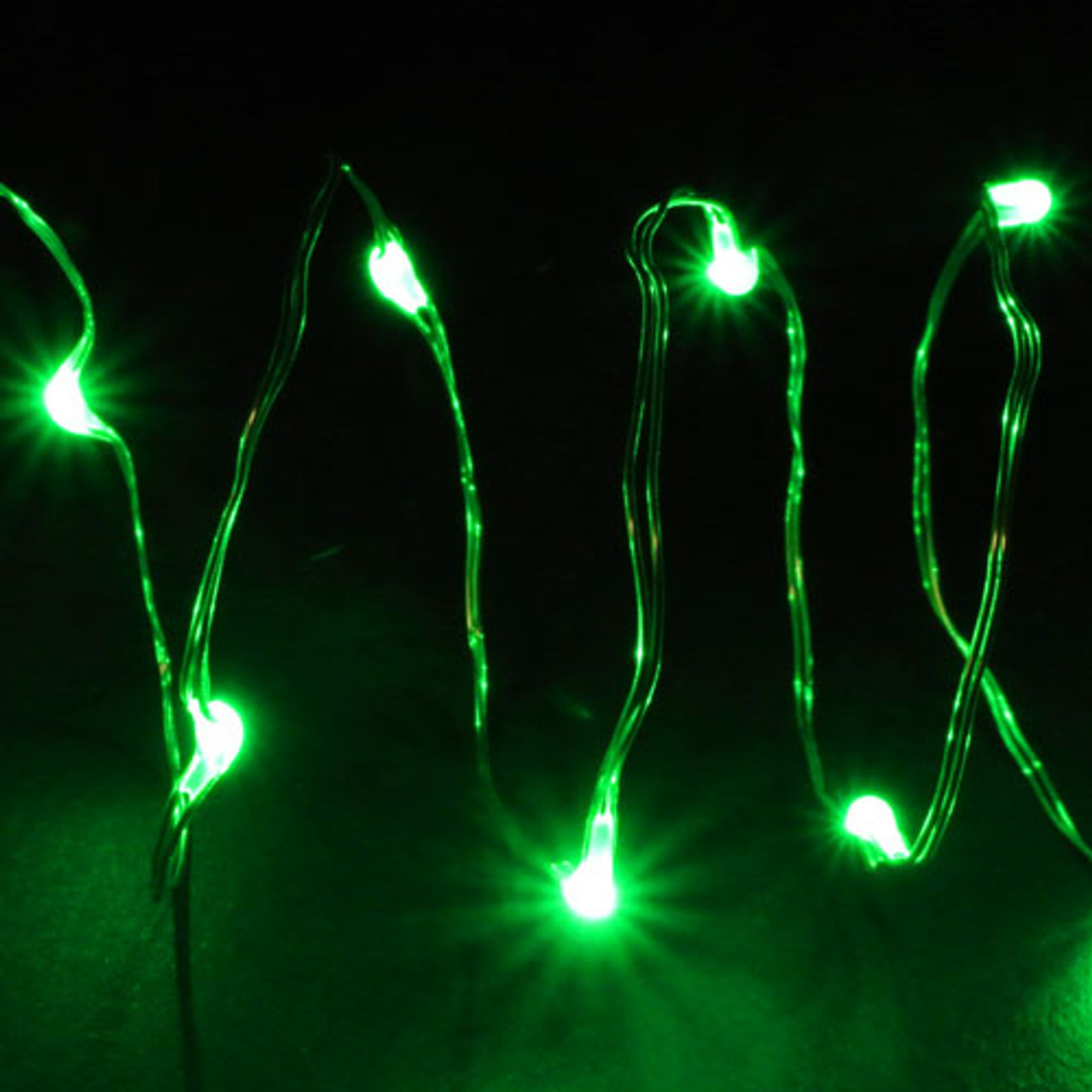 battery operated green led lights