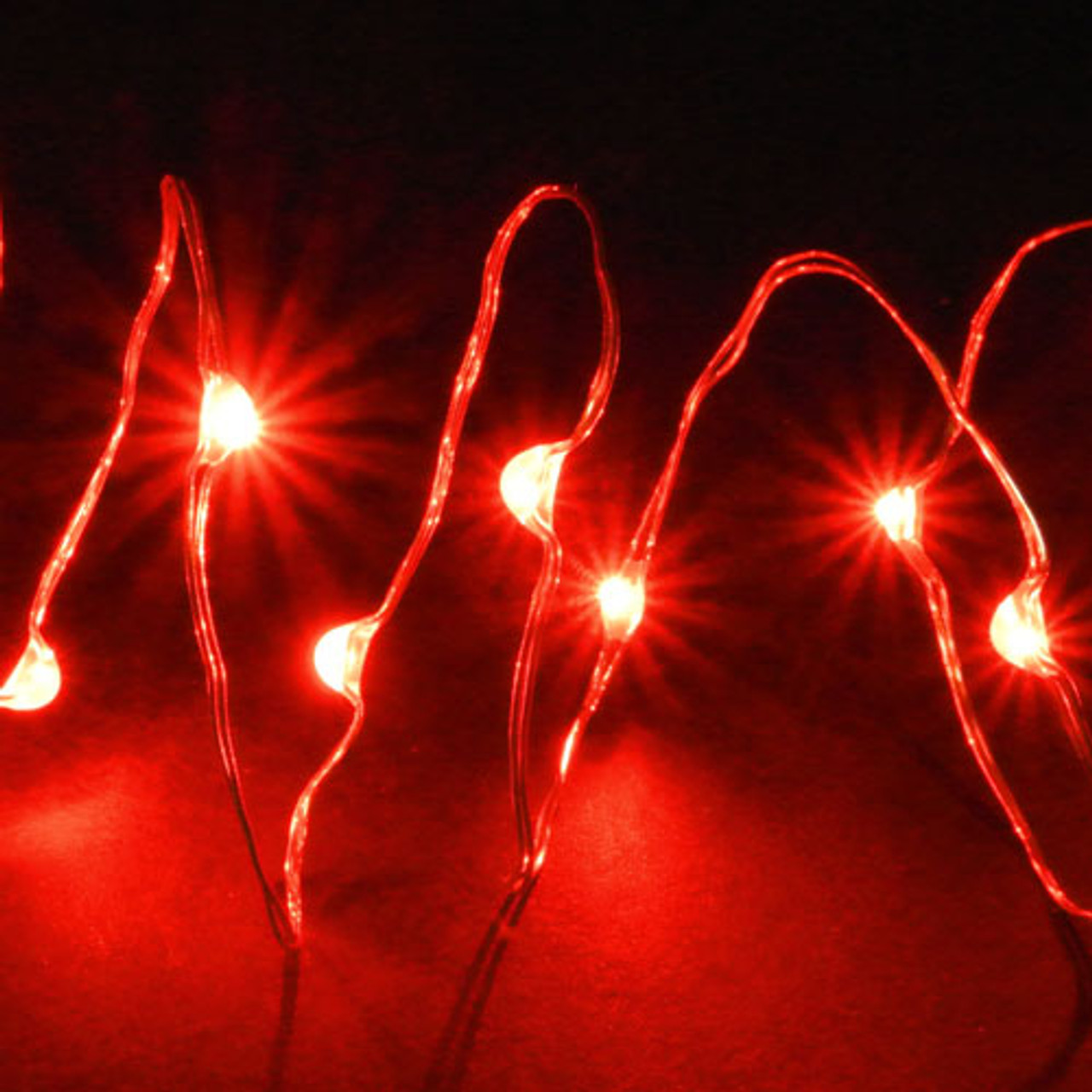 red led string lights battery