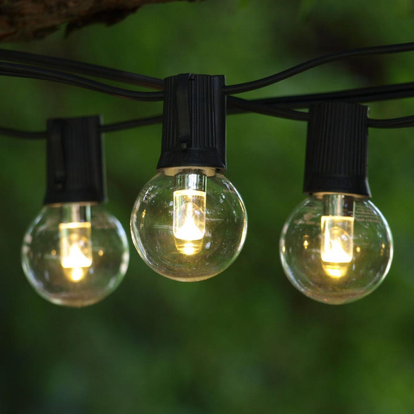 Black C9 String Light & LED G40 Professional Bulbs