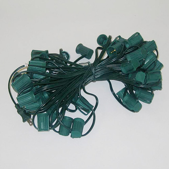 50' Green C9 String Light Cord
