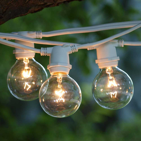 25 ft Green C9 String Light with G50 Pink Bulbs