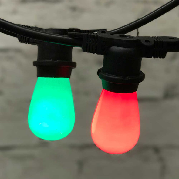 Outdoor Christmas String Light with Opaque S14 Bulbs