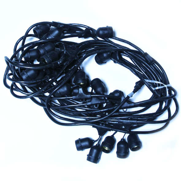 48' Commercial Grade String Light Cord with Suspended Sockets
